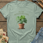 Monstera Era T-Shirt in Bay - Comfort Colors 1717 flat lay