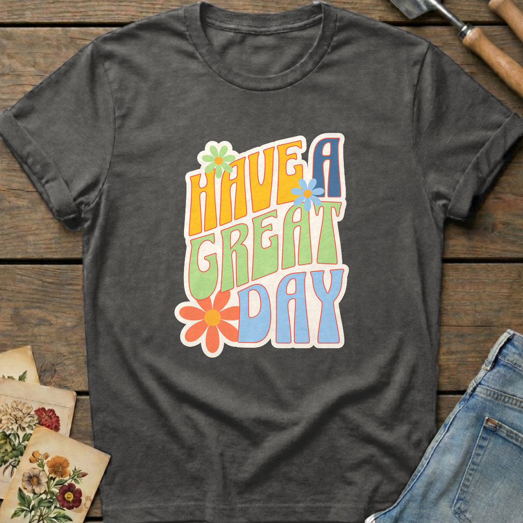 Have A Great Day in Pepper - Comfort Colors 1717 flat lay