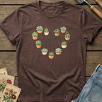 Succulents Love Language T-Shirt in Espresso - Comfort Colors 1717 flat lay