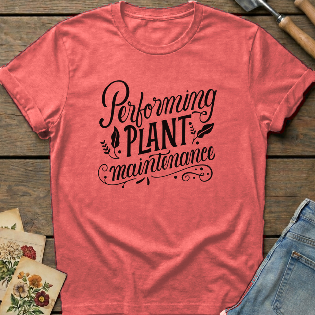 Plant MaintenanceT-Shirt in Watermelon - Comfort Colors 1717 flat lay