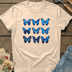 Blue Butterfly Matrix in Ivory - Comfort Colors 1717 flat lay