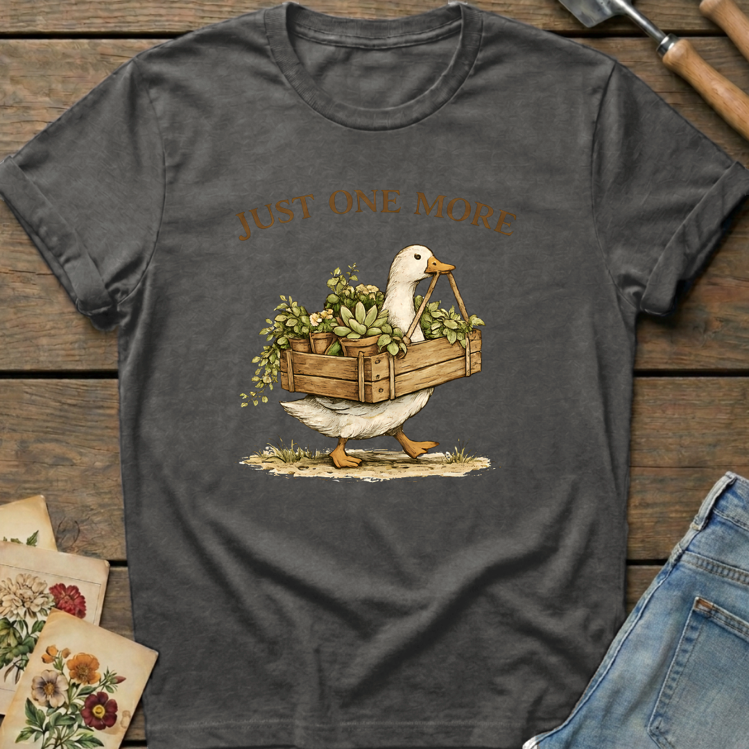 Just one more T-Shirt in Pepper - Comfort Colors 1717 flat lay