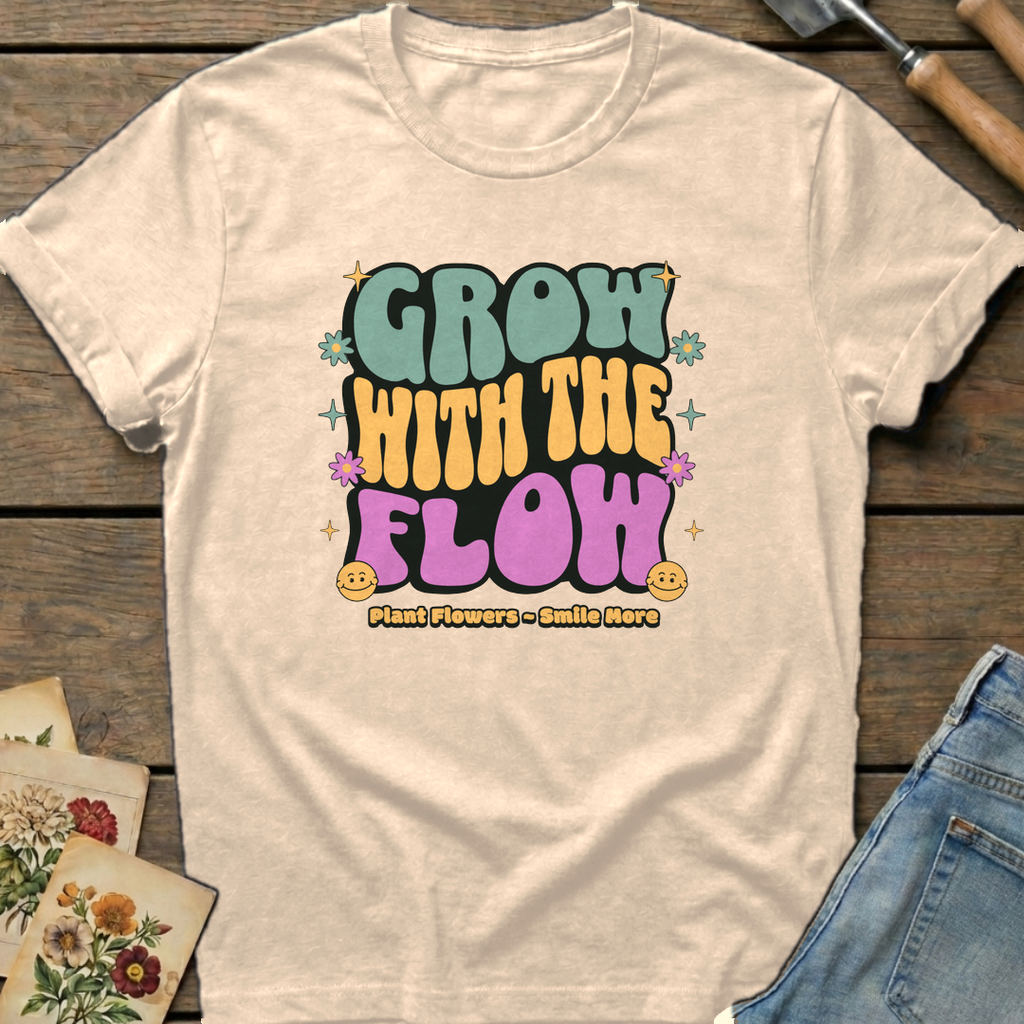 Grow with the Flow in Ivory - Comfort Colors 1717 flat lay