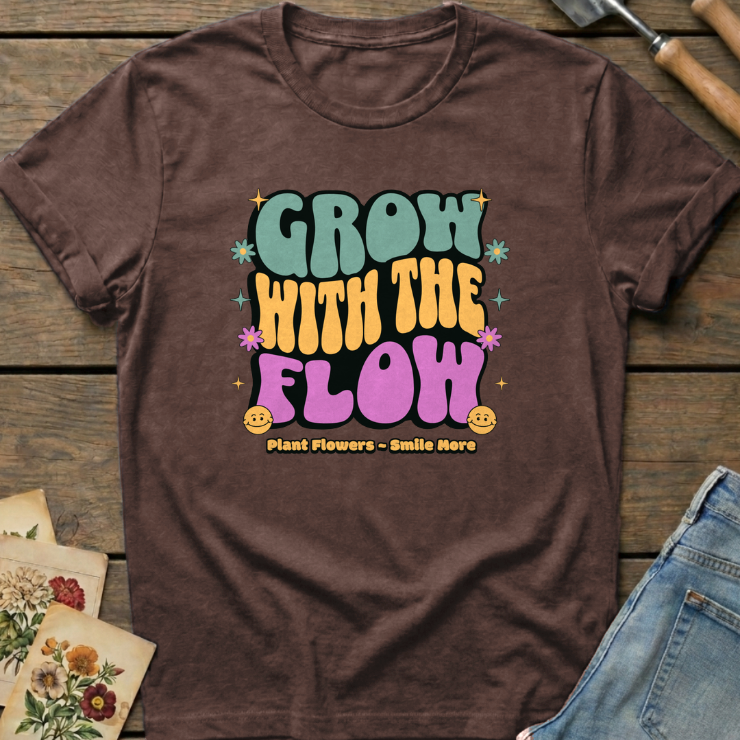 Grow with the Flow in Espresso - Comfort Colors 1717 flat lay