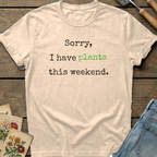 Sorry I have plants T-Shirt in Ivory - Comfort Colors 1717 flat lay