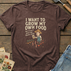Bacon Seeds T-Shirt in Espresso - Comfort Colors 1717 flat lay