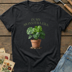 Monstera Era T-Shirt in Black - Comfort Colors 1717 flat lay