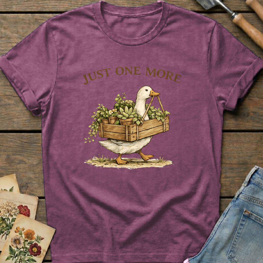 Just one more T-Shirt in Berry - Comfort Colors 1717 flat lay