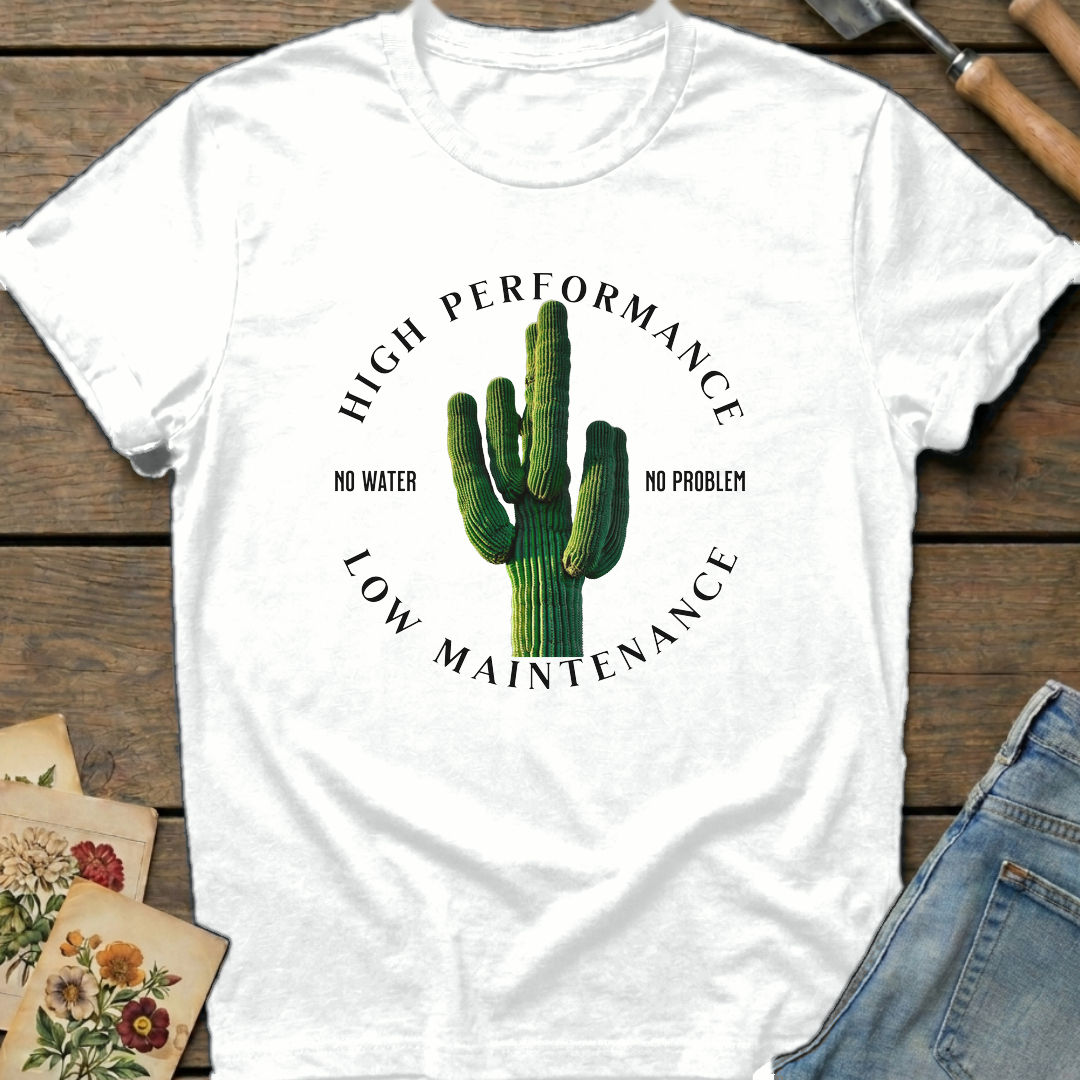 No Water No Problem T-Shirt in White - Comfort Colors 1717 flat lay
