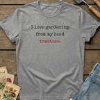 Head Tomatoes T-Shirt in Grey - Comfort Colors 1717 flat lay