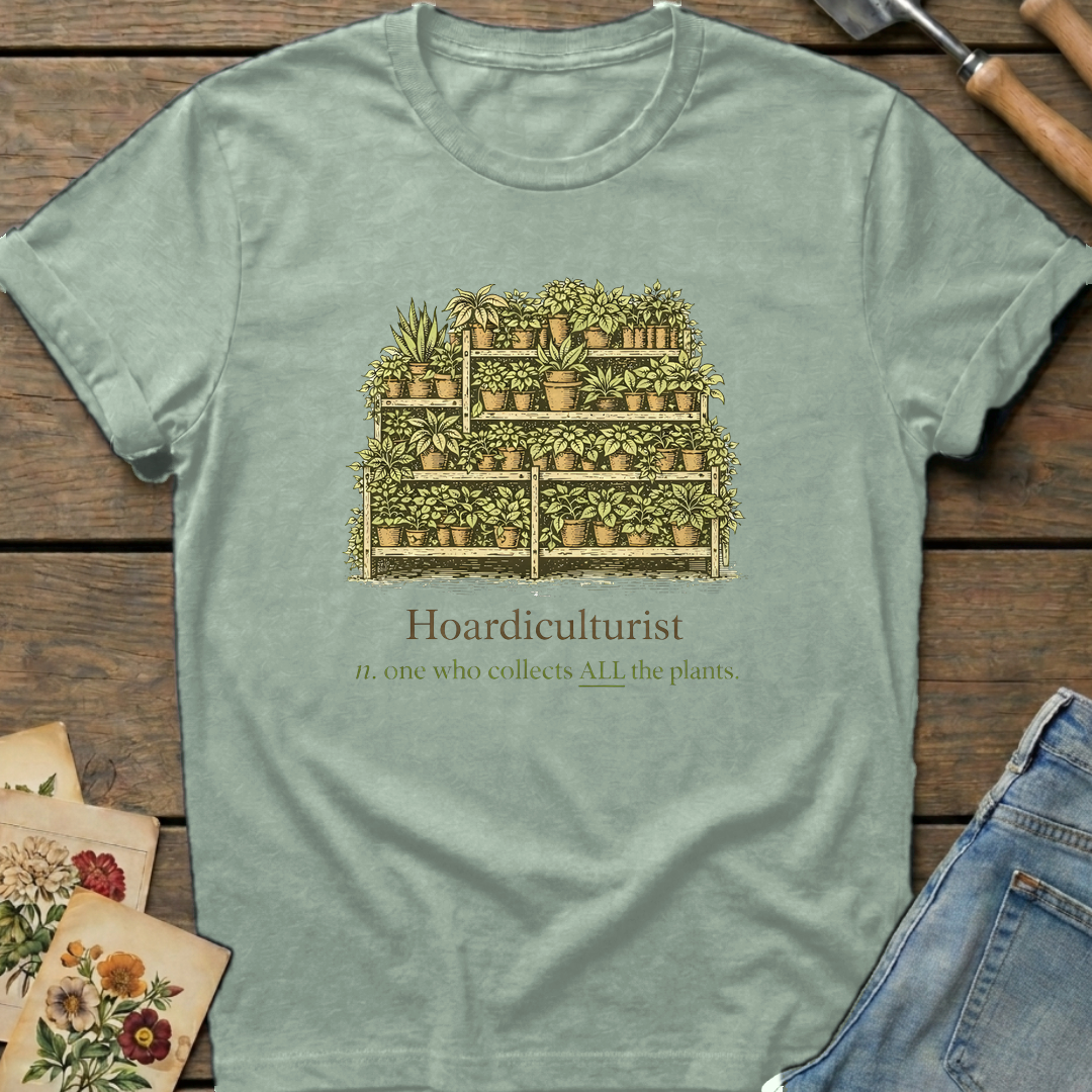 Hoardiculturist T-Shirt in Bay - Comfort Colors 1717 flat lay