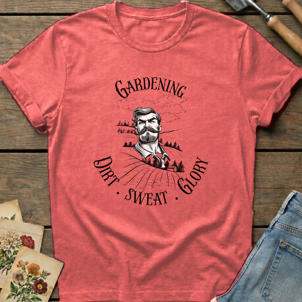 Dirt Sweat Glory T-shirt in Watermelon - Comfort Colors 1717 flat lay