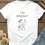 I Love Wild Flowers T-Shirt in White - Comfort Colors 1717 flat lay